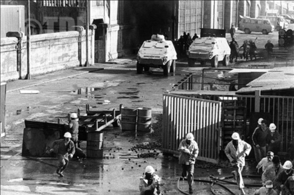 Euskalduna, años 80, conflicto social e industrial en Abandoibarra, Bilbao